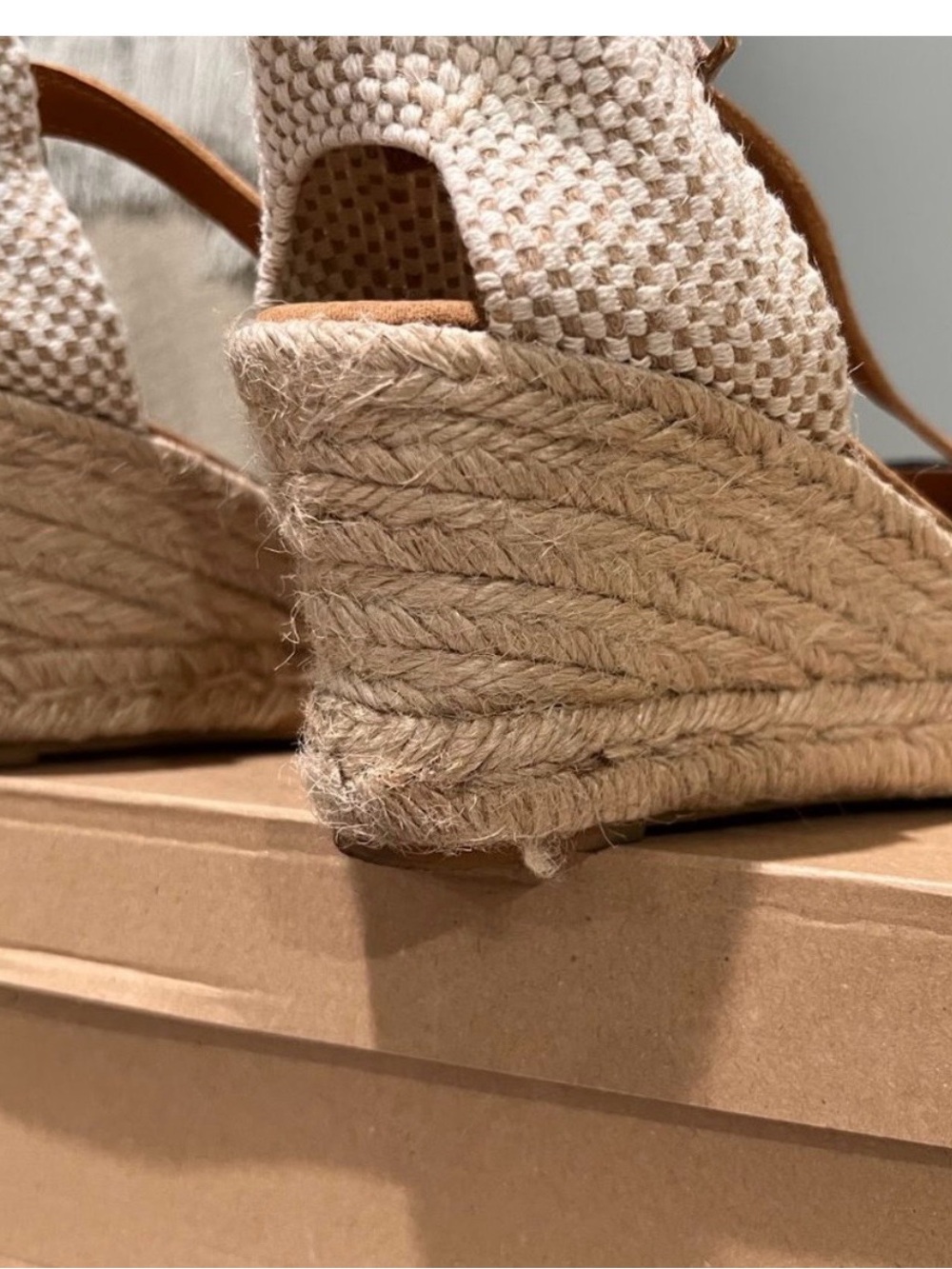 Black Espadrille Wedges - Picture 3 of 4
